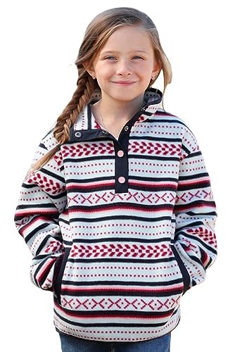 Cinch Girl's Blue Fleece Pullover Blue XS