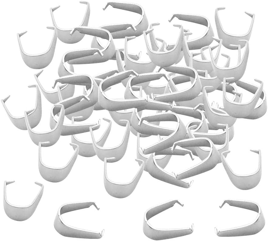 Enakshi® 200 Pieces Stainless Steel Pendant Pinch Bails Connector Findings 3x7mm|Crafts | Beads & Jewelry Making | Jewelry Findings | Jewelry Connectors & Bails