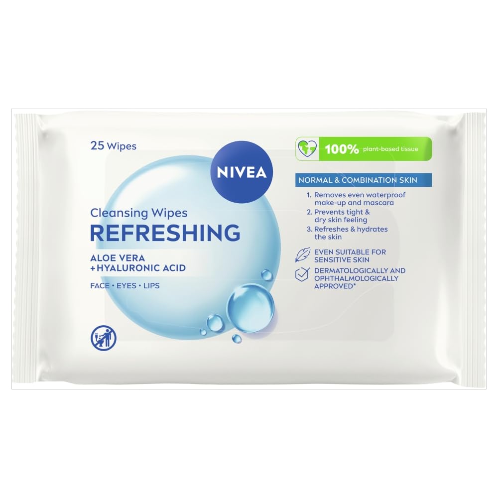 Nivea - 3 In 1 Cleansing Wipes Refreshing - 25 Wipes