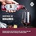 Awards-Winning Non-Alcoholic Wine Alternative – Low-Sugar Organic Malbec with Herbal Anti-Inflammatory Blend, Sulfite-Free, Perfect for Mocktails & Cocktails (4 BPA-Free Bottles, 12 oz Each)