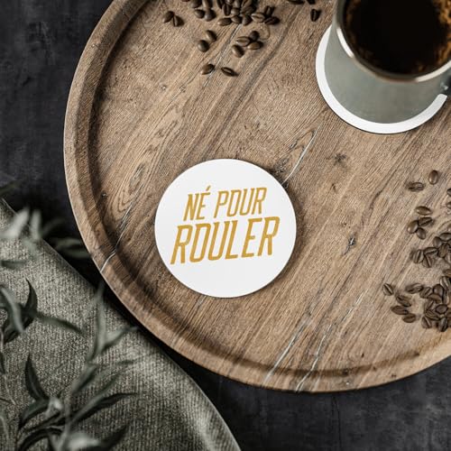 Sous verre ronds céramique table basse cafe racer