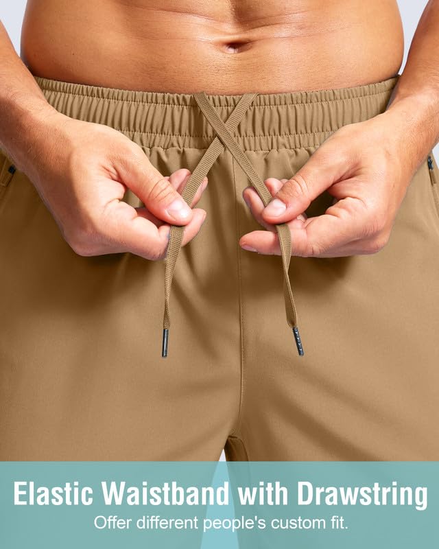 Image of G Gradual Men's Athletic Running Shorts with Zipper Pockets Quick Dry 7 inch / 5 inch / 9 inch Workout Gym Shorts for Basketball Hiking