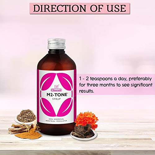 Charak Pharma M2Tone Syrup for Women Health & Menstrual Disorder | Hormonal Balance Supplement - 200 ML X 2 Pack - Image 5
