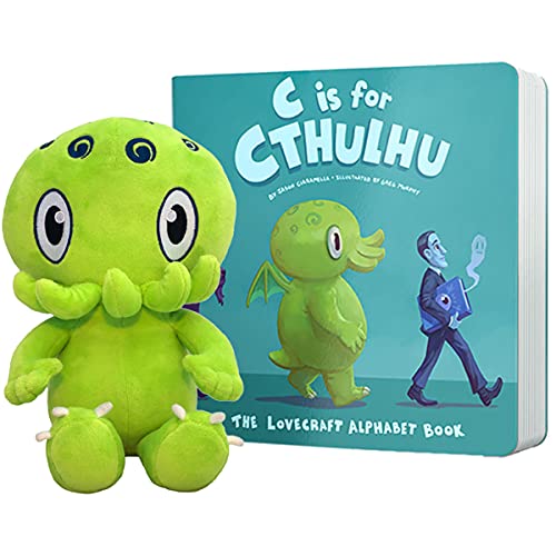 Image of C is for Cthulhu Board Book & Green Plush Bundle (Baby Plush, 6 inches)