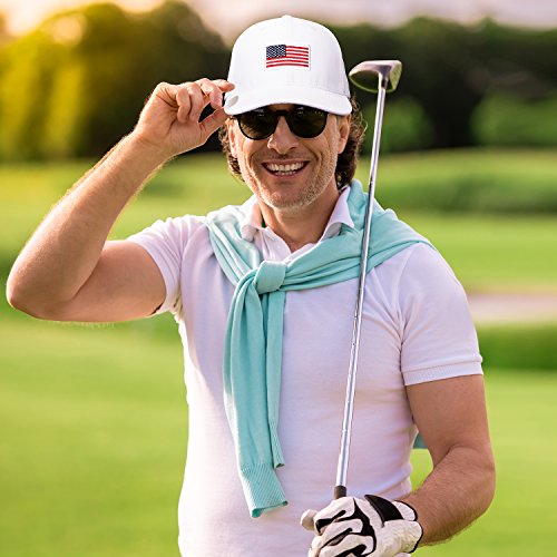 American Flag Sun Cap Adjustable Patriotic Sports Tennis Baseball Golf Hat for Men Women