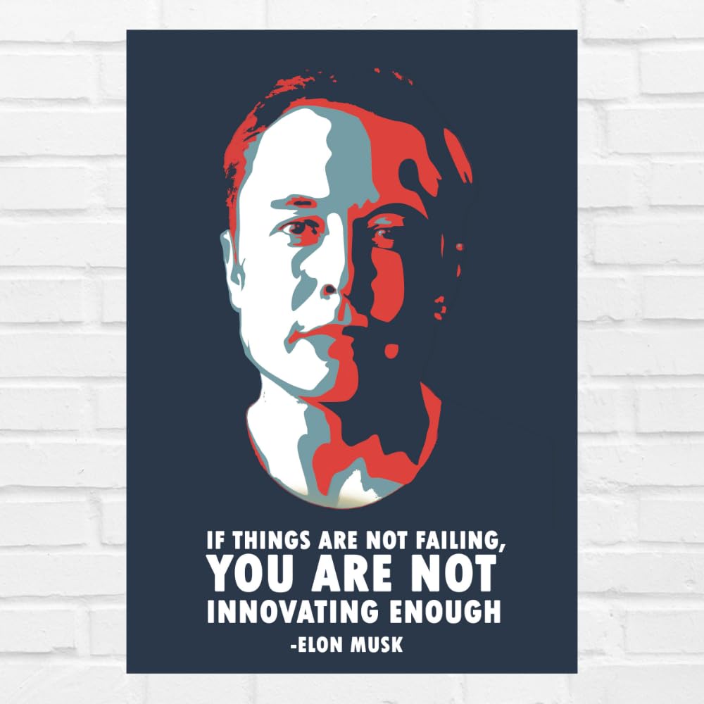Good Hope Elon Musk Motivational quote Poster12x18 Inch for Room & Office for Room Office decor home bedroom living room wall art inspirational entrepreneur success wall hanging Poster.
