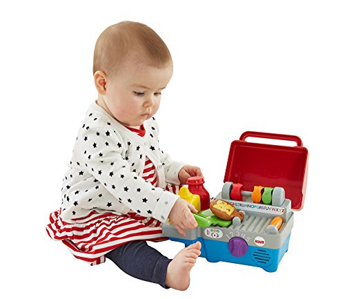 Fisher Price Toys Laugh and Learn Smart Stages BBQ Grill | Includes Smart Stages™ technology – learning content changes as baby grows