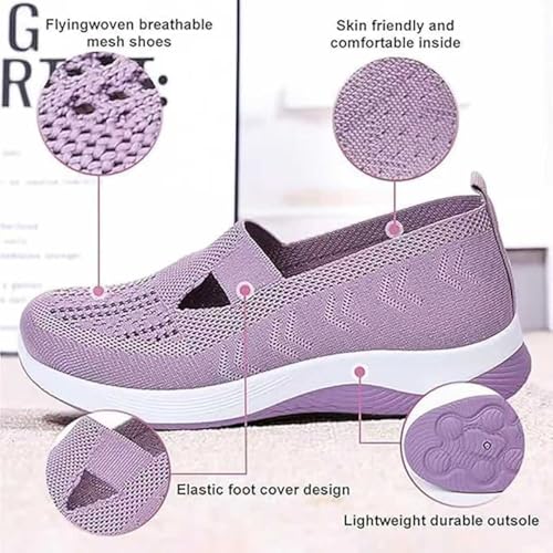 Beemoda Women's Casual Breathable Slip On Orthopedic Walking Sneakers, Comfortable Non-Slip Walk Shoes3