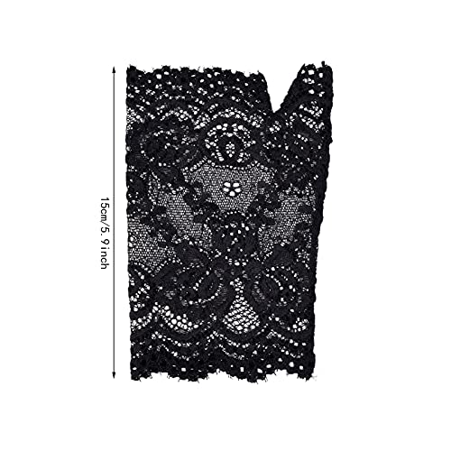 Obmwang 2 Pairs Women'S Lace Gloves Fingerless Floral Gloves Bridal Prom Gloves For Wedding Party Costume Accessories thumb #1