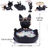 Zoom IMG-1 statua di bulldog francese nera