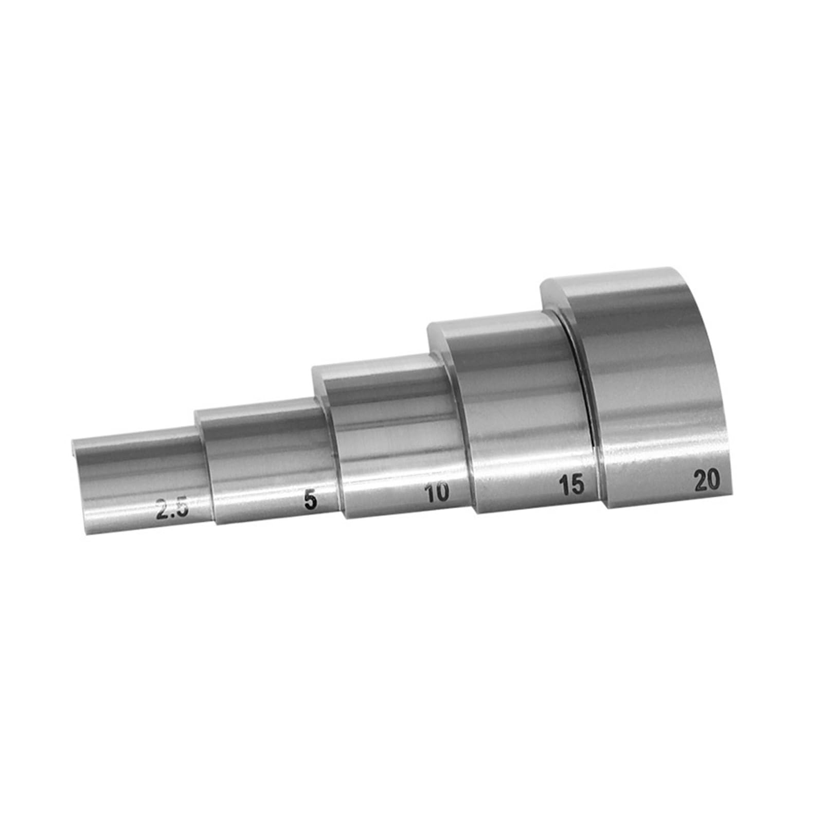 CUDTAPI Gauge Block Set Curved Step Calibration Test Block 5 Round Ultrasonic for Thickness Gauge 0.100" .200" .300" .400" .500"(0.100-0.500 Steel)