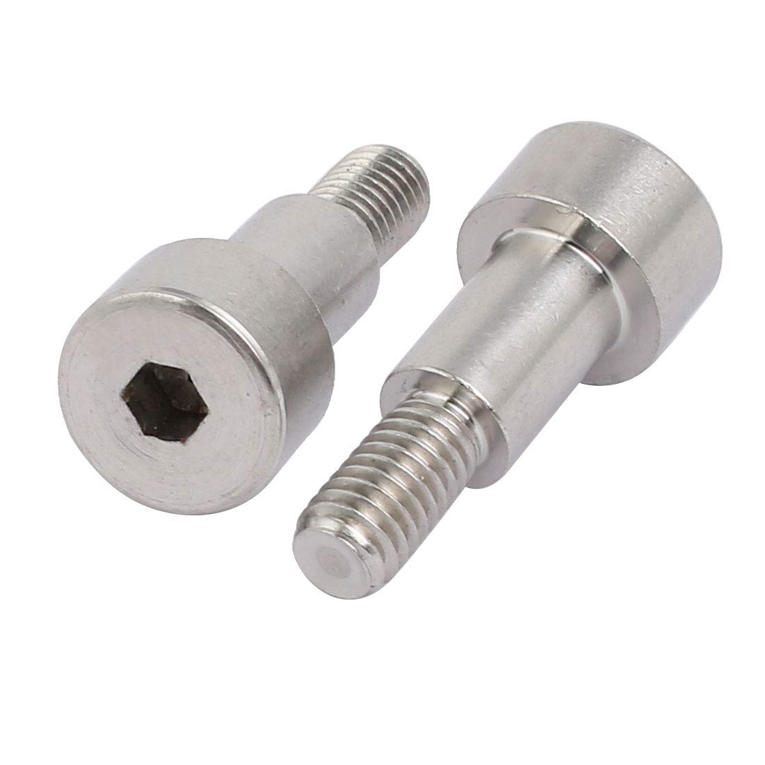 sourcing map 5Stk. 304 Edelstahl Sechskant Schulter Bolzen 8mm Schulter Durchm. 12mm Länge M6 de