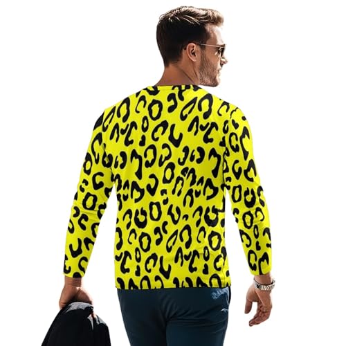 Men's Dry Fit Long Sleeve T-Shirts Lightweight Leopard Print Tops Blouses Athletic Performance for Hiking T Shirt for Men2