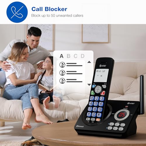 Image of AT&T DECT 6.0 Cordless Phone, 2-Handset - Smart Call Blocker, Bluetooth Connect to Cell, Caller ID Announce, Answering Machine | DL72279