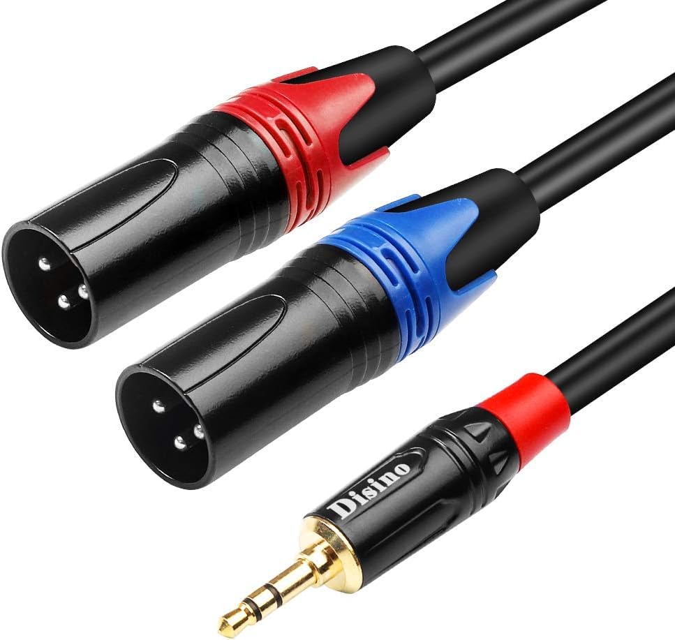 KEBILSHOP 1/8 Inch to Dual XLR Male Y-Splitter Cable, 3.5mm Mini Jack TRS Stereo Aux to Double Male XLR Adapter Interconnect Patch Cord - 4 Feet/1.25 Meters-image-34