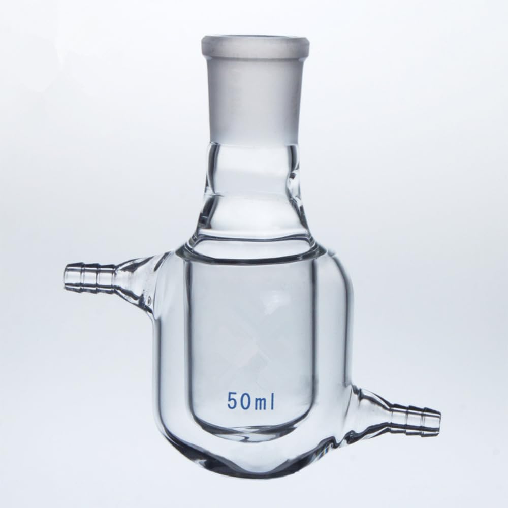 Matraz de vidrio de una sola boca con camisa, matraz de vidrio de doble capa, frasco de reacción de 25 ml, 50 ml y 100 ml, frasco de reacción de una sola boca inlaboratory 24/29(25ml)