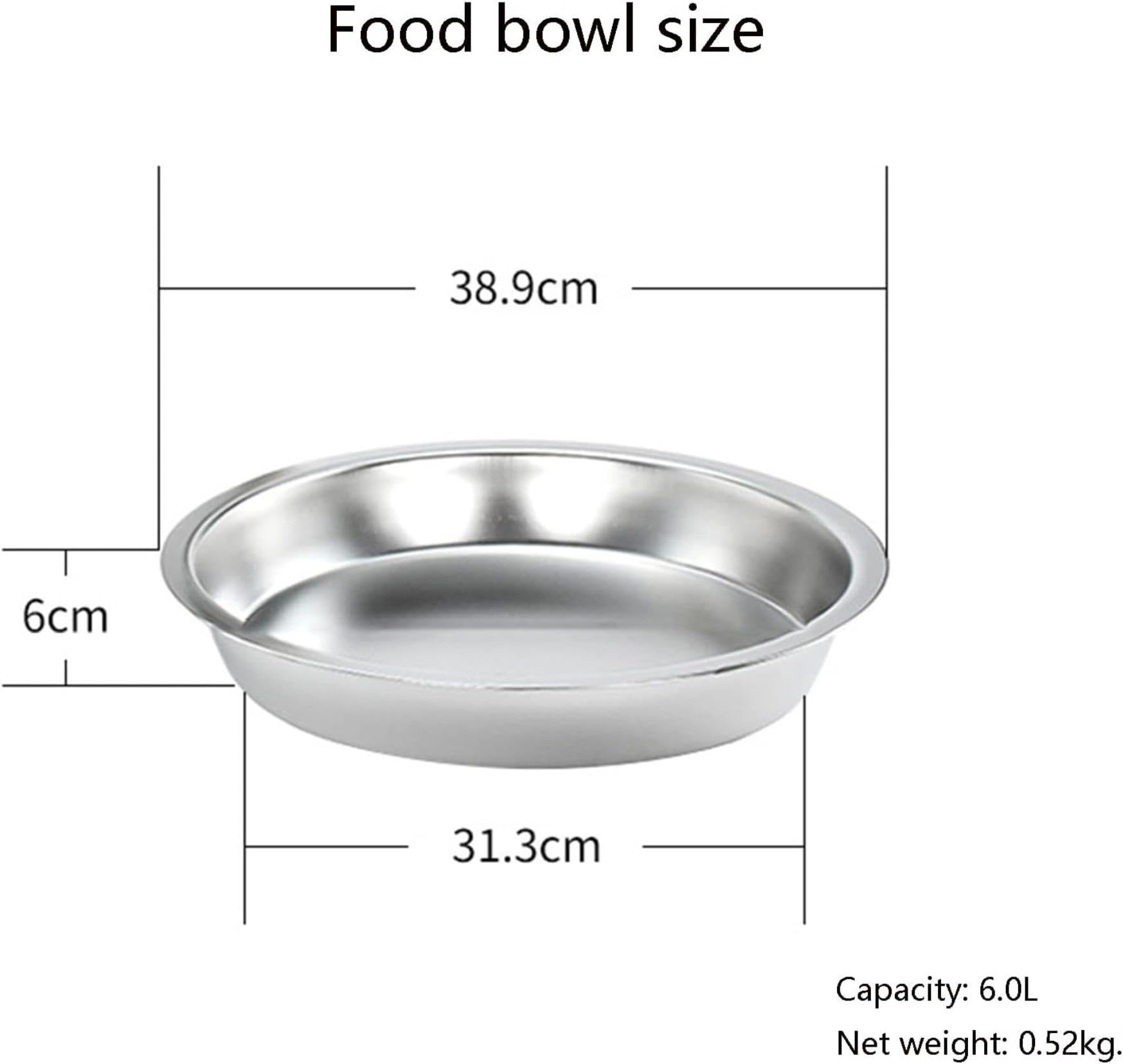 Plateaux Chauffants pour buffets et traiteurs, Chauffe-Plats, Chauffe-Tables, casseroles, plaqué Or 6L (Semi-plaqué Or)