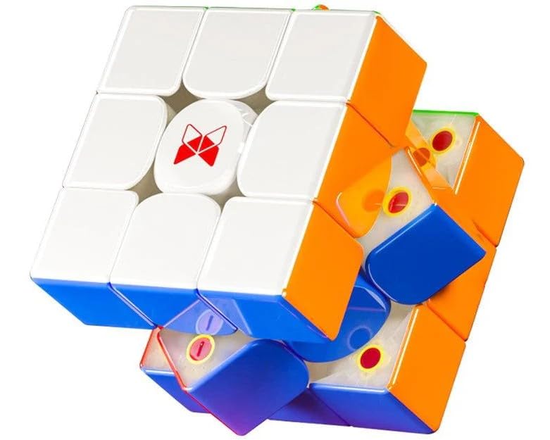 Image of QiYi X-Man Tornado V3 Pioneer 3x3 Magnetic Speed Cube - MagLev Core with Corner-to-Core Magnets, UV Coating Adjustable Tension, Spring & Magnet Settings - Fast Cube with Accessories (Bag, Tool, Case)