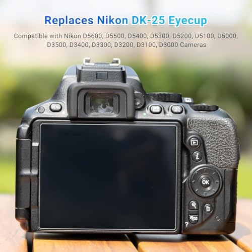 Image of MOSTOS - DK-25 Camera Eyepiece Eyecup Viewfinder for Nikon D3400 D3500 D3200 D5100 D5200 D5300 D5500 D5600 D5000 D3300 D3100 D3000 Cameras