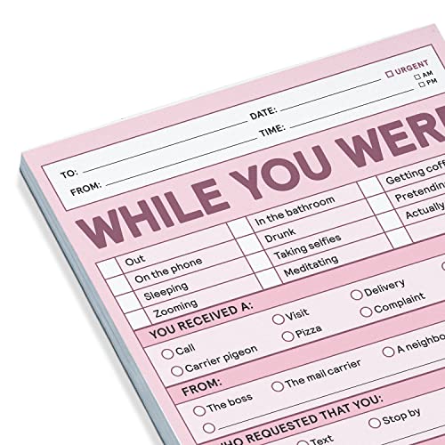 Knock Knock While You Were Memo Pad, Funny Office Notepads Nifty Notes (Pastel), 4 X 5.25-Inches Nifty Note Pad #TOP2