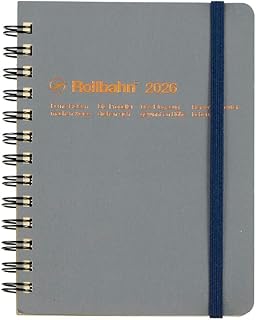 【デルフォニックス手帳 2026年版／2025年10月始まり】ロルバーンダイアリー M スケジュール帳 マンスリー（グレー）