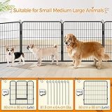 Yaheetech Welpenlaufstall 8 Gitter je 80 x 80 cm Freilaufgehege Welpenauslauf Hundelaufstall Tierlaufstall mit Tür für Hunde Wohnung & Garten