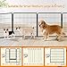 Yaheetech Welpenlaufstall 8 Gitter je 80 x 80 cm Freilaufgehege Welpenauslauf Hundelaufstall Tierlaufstall mit Tür für Hunde Wohnung & Garten