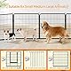 Yaheetech Welpenlaufstall 8 Gitter je 80 x 80 cm Freilaufgehege Welpenauslauf Hundelaufstall Tierlaufstall mit Tür für Hunde Wohnung & Garten