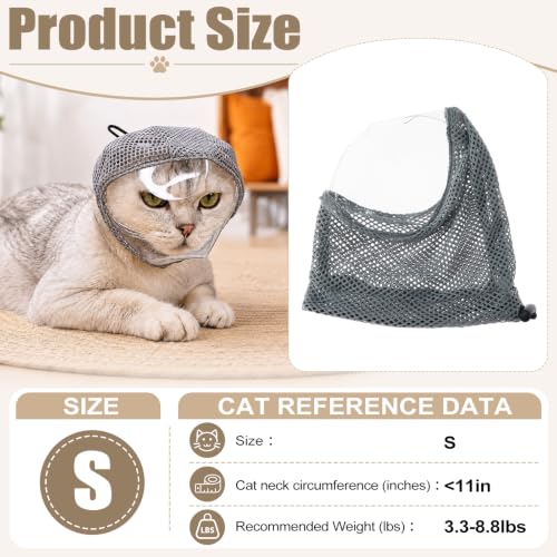 Adjustable Cat Muzzle for Grooming and Biting Prevention (S) | Breathable TPU Material for Nail Trimming, Bathing and Vet Visits, Helps Reduce Scratching - Image 2