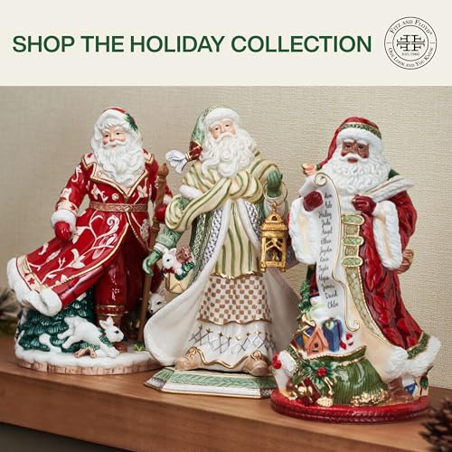 Fitz-and-Floyd-Studio-Holiday-Home-African-American-Santa-Ceramic-Figurine-Multicolored Fitz and Floyd Studio Holiday Home African American Santa Ceramic Figurine Multicolored