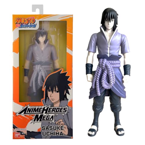 BANDAI - Anime Heroes - Naruto Shippuden - Manga-Figur Anime Heroes Mega 30 cm - Sasuke Uchiwa -...