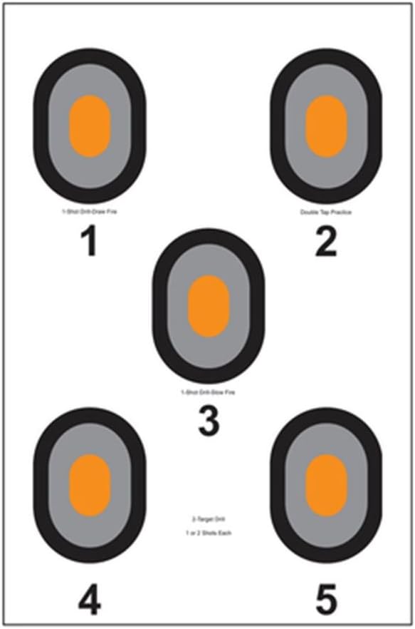 Action Targets 530-OC 5 Bulls ORG CNTR 100 Pack