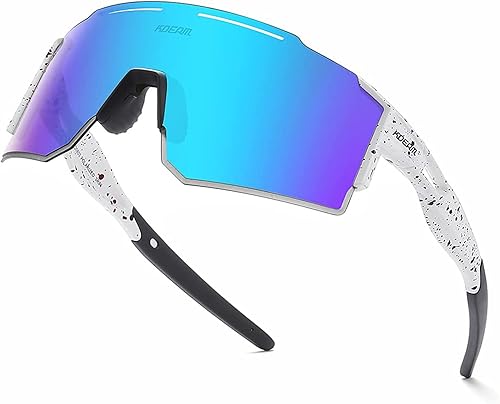 ZEMFAY Gafas de sol polarizadas deportivas para hombres y mujeres, gafas de ciclismo UV400, resistentes al viento, para conducir, correr, golf, gafas