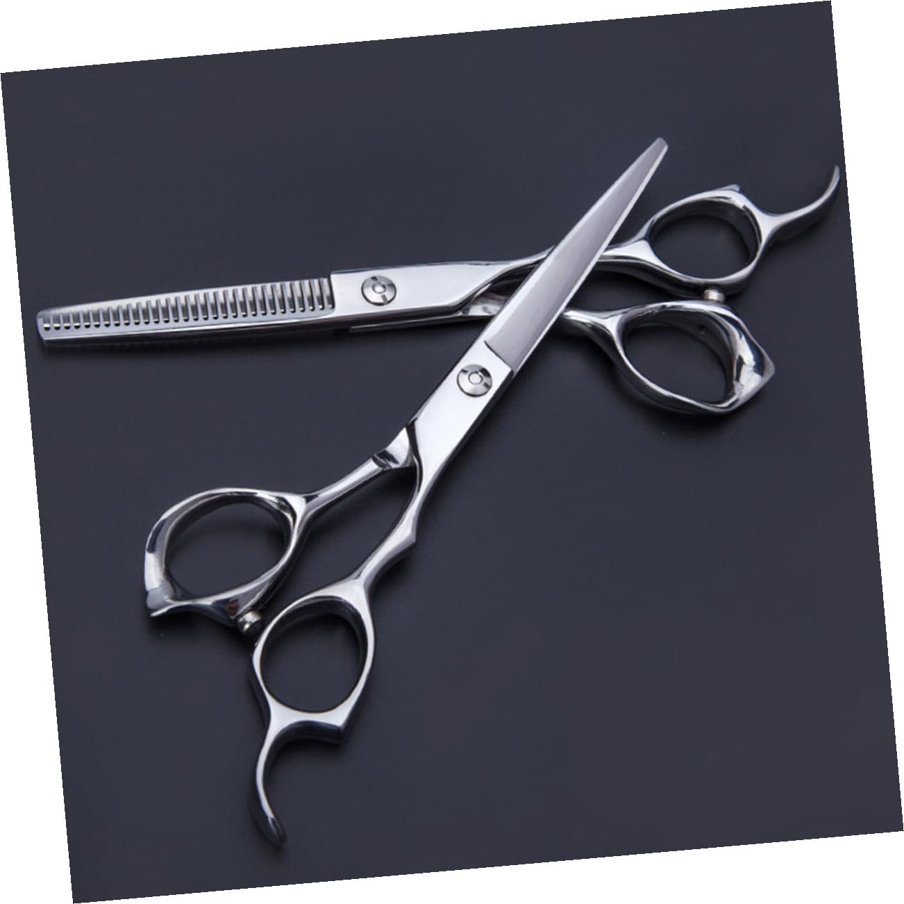Healvian Juego de 2 Tijeras de Peluquería de Acero Inoxidable, Diseño Ergonómico, Corte Preciso para Barbería y Uso Diario en Casa
