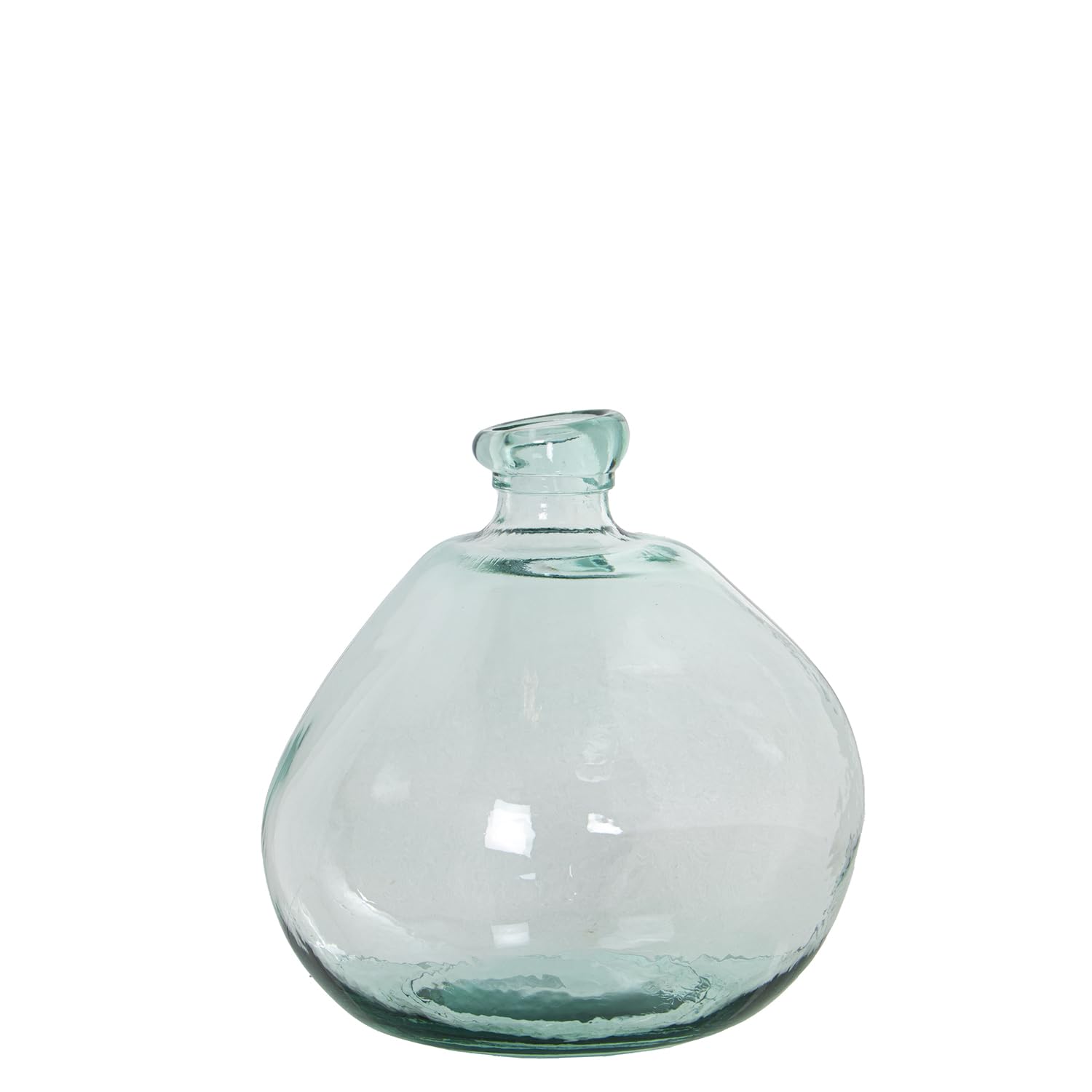 JARRÓN VIDRIO RECICLADO 32CM TRANSPARENTE IRREGULAR_°32X32CM BOCA:°5CM 11500CC