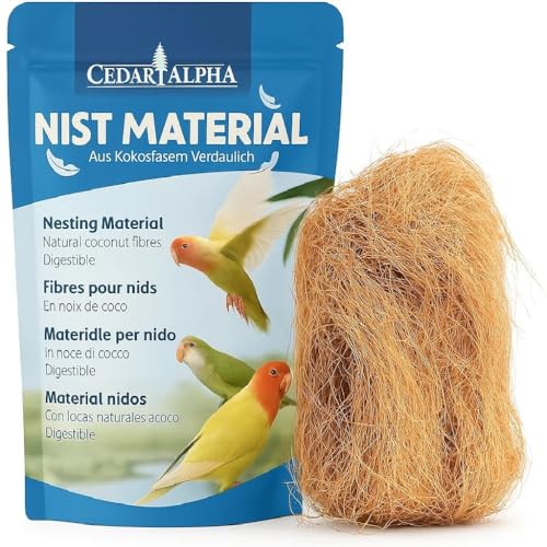 Premium Coconut Fiber for Bird Nests - Canary Nesting Material Coconut Bird Nest Finch Coconut Fiber...