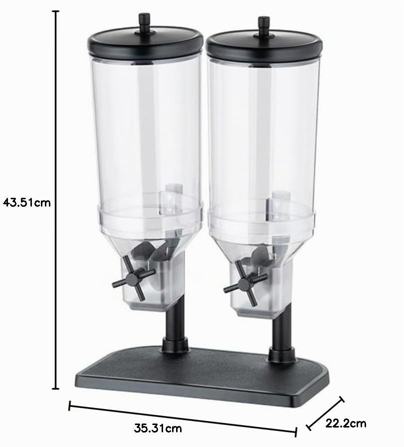 APS 11841 Cerealienspender Duo FRESH+EASY, 22 x 35 cm, H: 52 cm, Behälter aus SA, Deckel aus 18/8 Edelstahl
