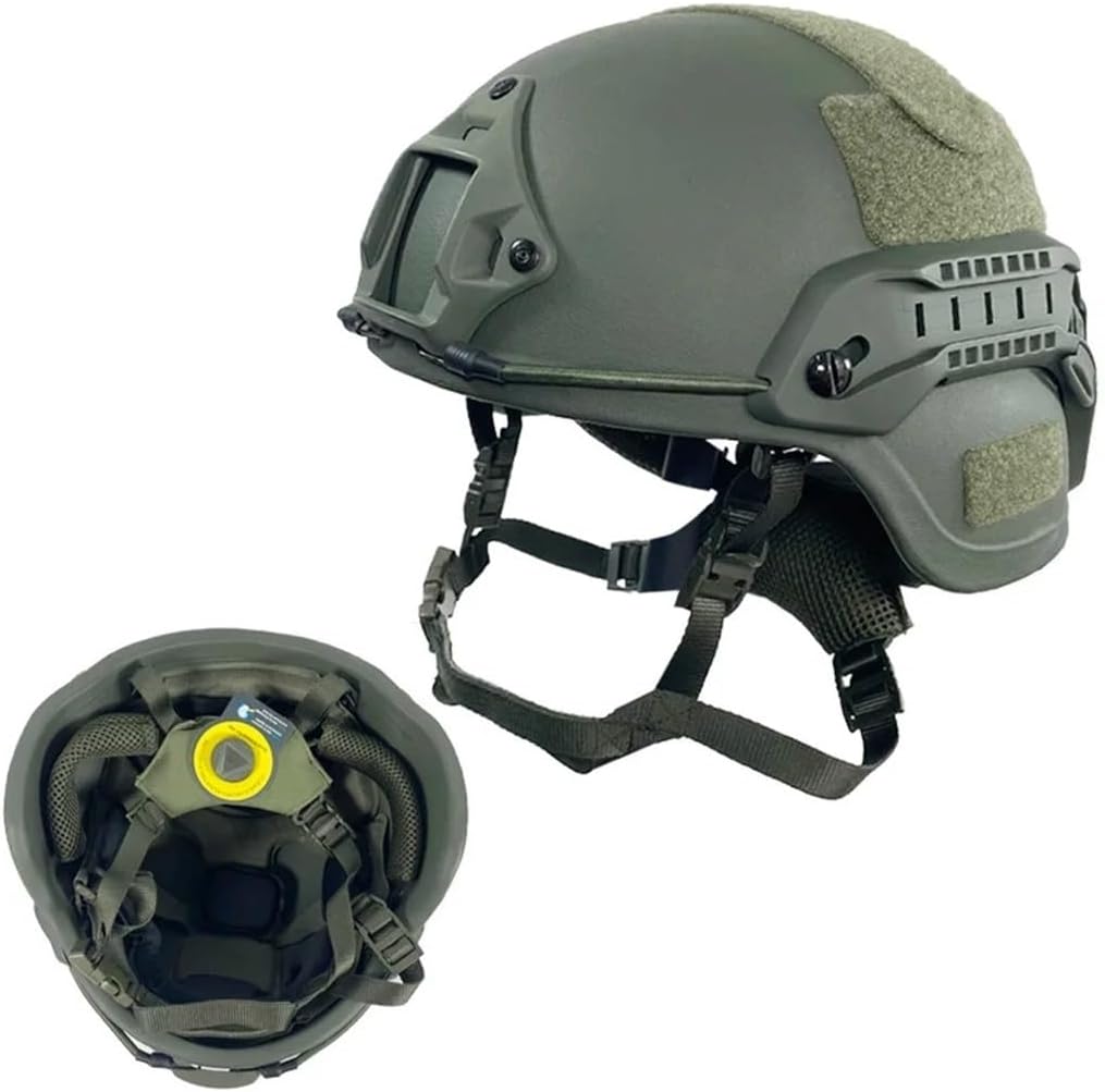 NIJ 3A Quick Tactical Helmet For Outdoor Hunting - PE Material, 55-62cm Head Size, 1.5kg Lightweight, 10mm Thickness