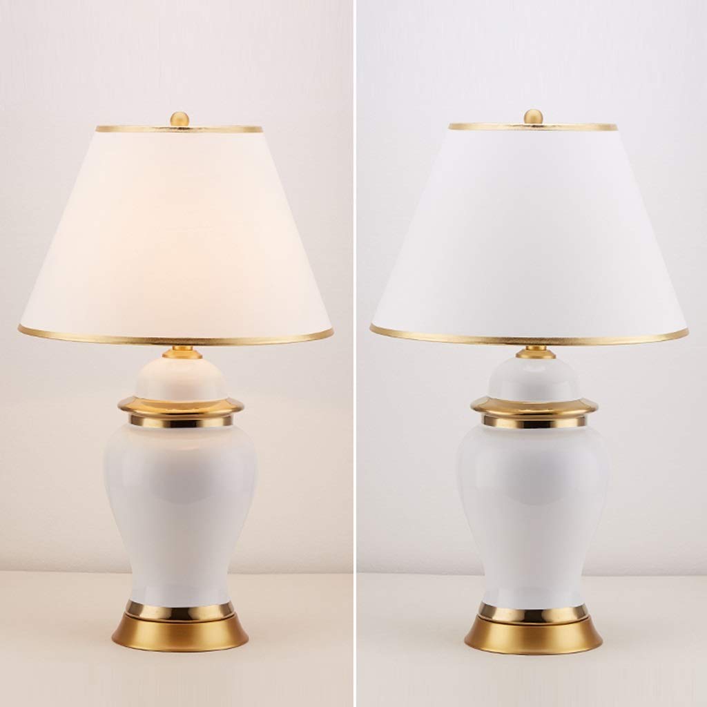 Lampka nocna Ceramiczna lampa biurkowa E27 Lampa stołowa Lampa biurkowa, Lampka nocna do sypialni Energooszczędna lampka do czytania