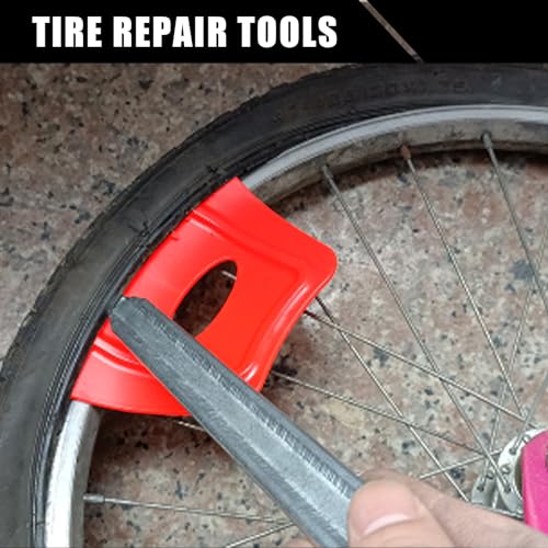 Image of 2 PCS Car Rim Guard, Double Raised Anti-Slip Tire Edge Protector Tool, Universal Repair Parts Replacement, Suitable for Most Cars, Motorcycles, Dirt Bike, ATV Quad Tire Installation (Red)