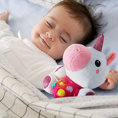 Image of iPlay, iLearn Baby Unicorn Musical Toys, Newborn Stuffed Animal Girls Gift | Soft Plush Unicorn Toy, Infant Light Music Play Time, 1st Basket Shower Stuffers for 0 1 2 3 6 9 12 18 Month 1-3 Yrs Toddlers