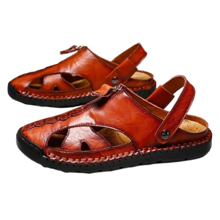 Men's Closed-Toe Outdoor Sandals - Durable Non-Slip Quick-Dry Beach Shoes for Hiking, Walking & Water Activities2