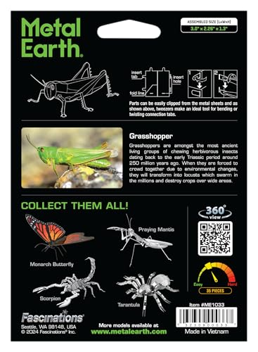 Metal Earth Grasshopper 3D Metal Model Kit Fascinations - Image 7