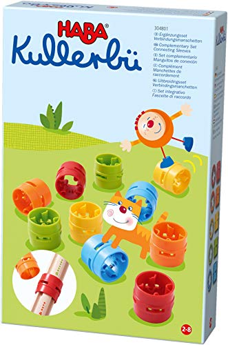 HABA 304801 - Kullerbü – Ergänzungsset Verbindungsmanschetten, Zubehör für alle Kullerbü-Bahnen, bringt noch mehr Farbe und Abwechslung ins Kullerbü-Spiel, ab 2 Jahren