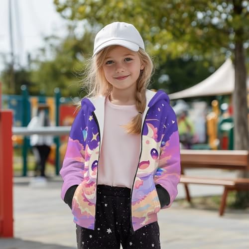 Sweatshirts for Girls Full Zip Hoodies with Pocket Fashion Long Sleeve Pullover Kids Fall Jackets for Workout Sport4
