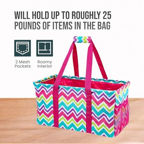Image of Extra Large Utility Tote Bag - Oversized Collapsible Pool Beach Canvas Basket