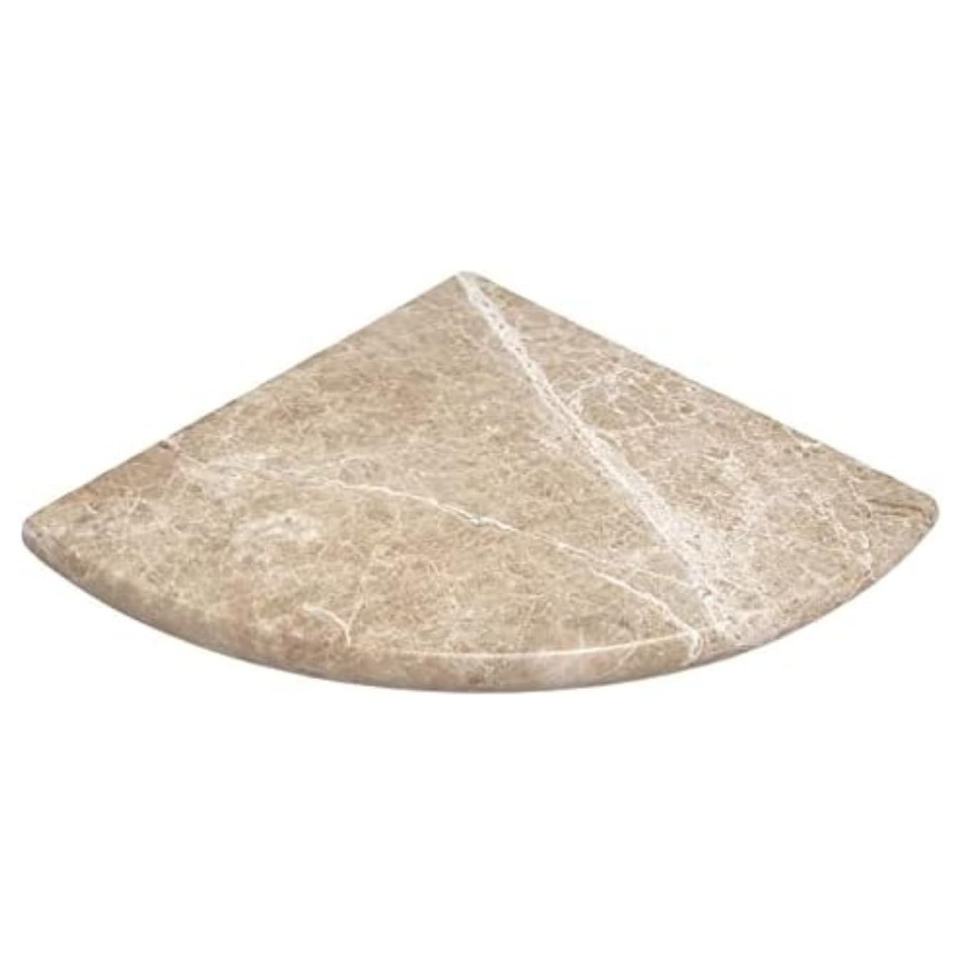 Tenedos Cappuccino Beige Marble Shower Corner Shelf Premium Quality Floating Stone Bathroom Caddy Durable Natural Stone Organizer 1