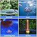 ALUKIKI Solar Powered Fountain 4W Bird Bath Fountains Pump Upgraded Glass Panel Fountains with Color LED Lights 7 Nozzles & 4 Fixers for Garden Small Pond Outdoor Swimming Pool Fish Tank