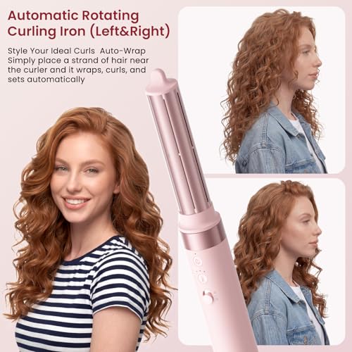 MESCOMB 6 in 1 Hot Air Styler Wrap, Professional Hair Styler with Thermal Round Brush for Blowouts, Fast Drying for Blow Dry, Curling, Volumizing, Straightening, Salon Results in Minutes (Light Pink) - view 3
