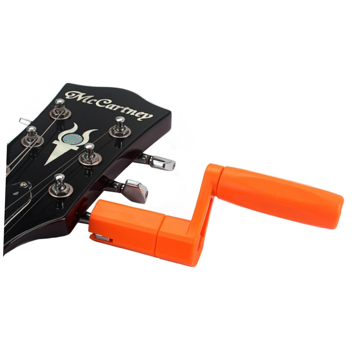 ifundom 3pezzi Avvolgicorde Multifunzionale Per Chitarra Basso Banjo e Ukulele Strumento Portatile Con Pin Puller e Adattatore Esagonale Per Manutenzione Facile Delle Corde Arancione